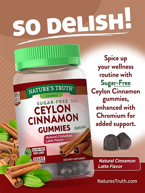 Ceylon Cinnamon Gummies 2000mg 60 Count Vegan Non Gmo And Gluten