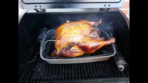 smoked turkey in a camp chef pellet bbq grill with a maze n pellet smoker tubes apple cider