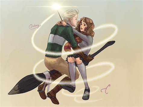Dramione Kiss By Dralamy On DeviantArt Harry Potter Anime Dramione