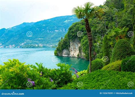 Beautiful Landscape Of Lake Como Lombardy Italy Stock Image Image