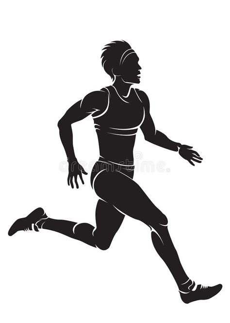 male female runner silhouette stock illustrations 828 male female runner silhouette stock