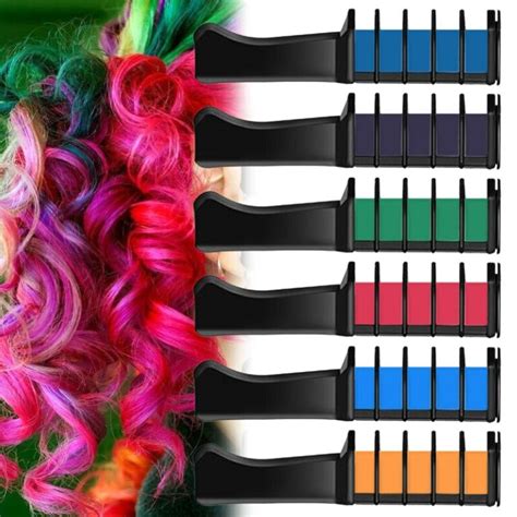 9 Colors Disposable Hair Dye Comb Temporary Hair Chalk Color Comb Dye