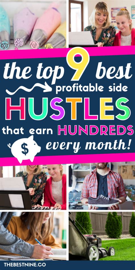 the best 9 side hustles that generate hundreds every month the best nine