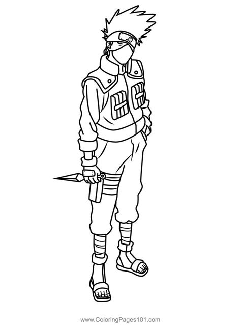 Kakashi Hatake Naruto Coloring Page Kakashi Hatake Kid Kakashi Naruto