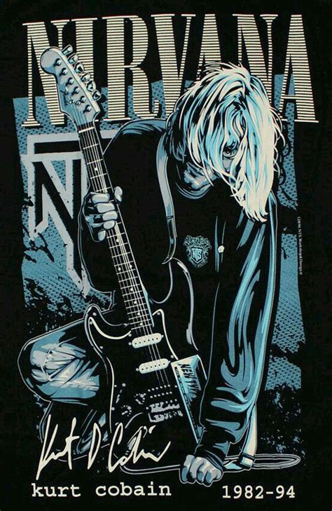 Nirvana Poster Promo 11 X 17 Black Art Kurt Cobain Usa Sameday Ship