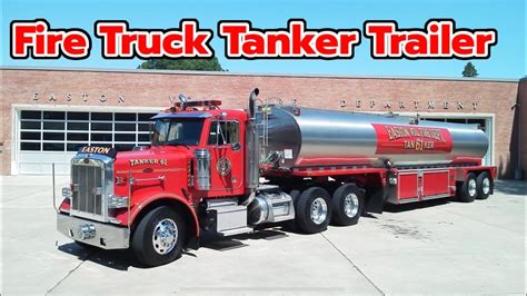 Fire Truck Tanker Trailer Youtube