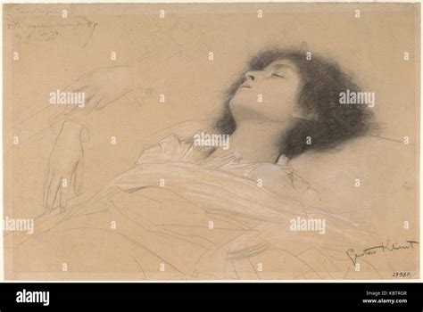 Gustav Klimt Reclining Girl And Two Studies Of Hands Stock Photo Alamy