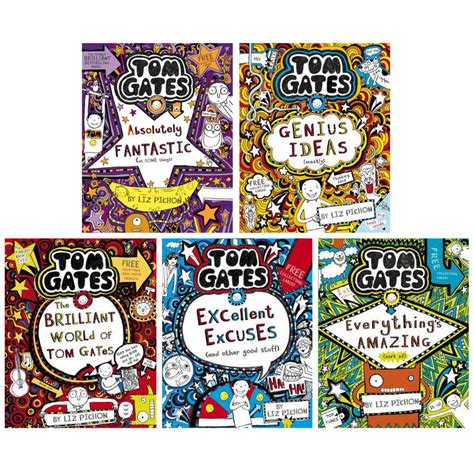 Tom Gates 5 Books Collection Set By Liz Pichon Series 1 1 5 Excellen Lowplex