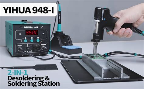 Yihua 948 I Soldering Desoldering Station 2 In 1 With Soldering Iron And Desoldering Gun Vacuum