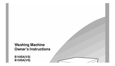 Samsung Washing Machine Owner's Instructions | ManualsOnline.com