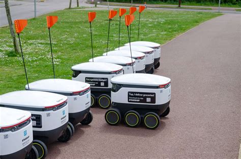 Food Delivery Robots From Starship Technologies Now Delivering Co Op Groceries In Cambourne