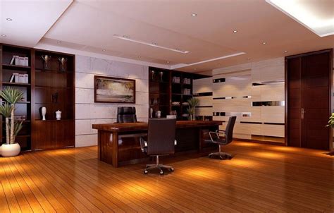 Modern Ceo Office Interior Design Slightly Reflective