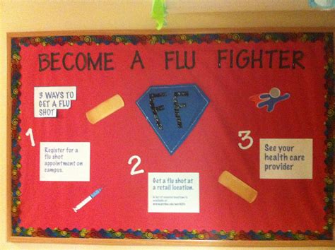 Become A Flu Fighter Bulletin Board Ways To Get A Flu Shot On Campus