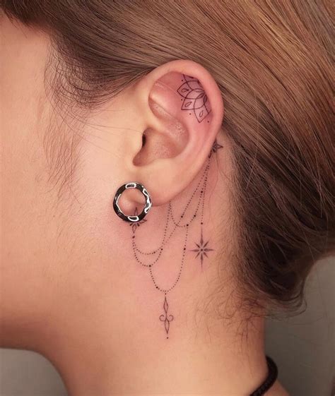 30 Unique Behind The Ear Tattoo Ideas For Women Øre Tatoveringer