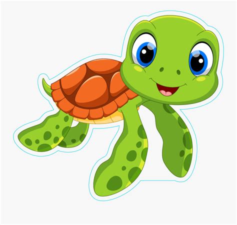 Cute Sea Turtle Cartoon Sticker Cute Sea Turtle Clip Art Free