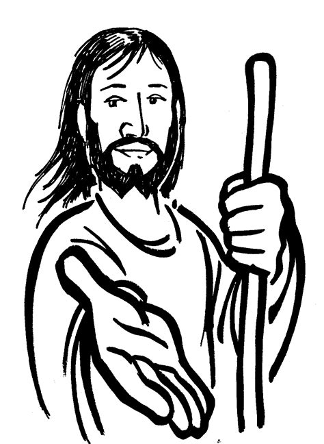 Jesus Hand Coloring Page
