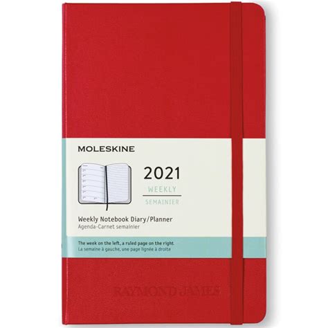 moleskine hard cover large 12 month weekly 2021 planner silkletter