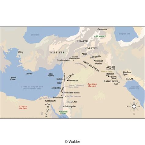 Ancient Map Of The Middle East Walder Education