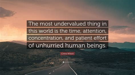 Cintra Wilson Quote The Most Undervalued Thing In This World Is The