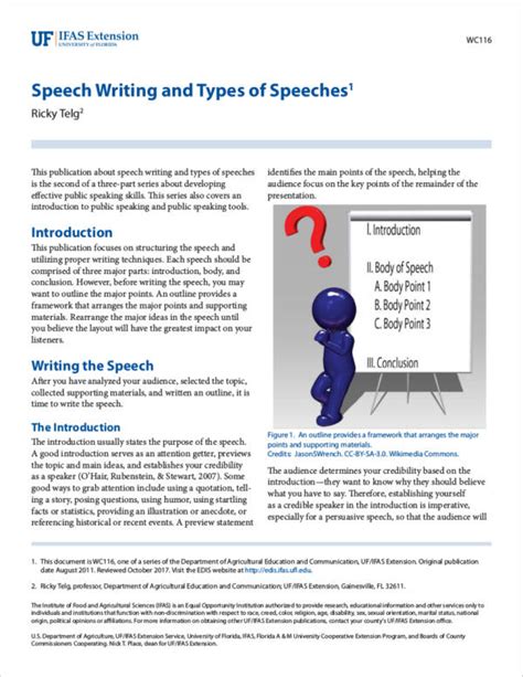 4 Types Of Speeches