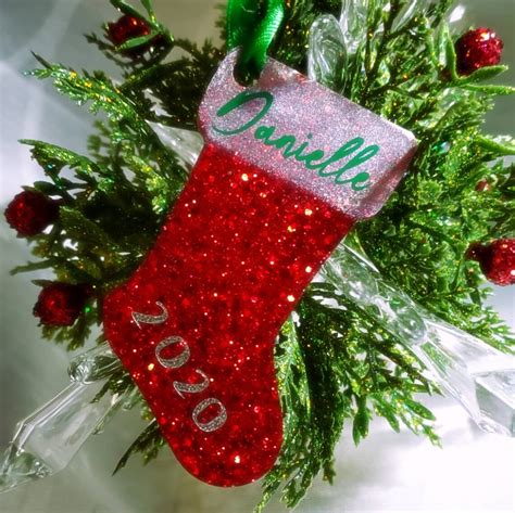 Personalized Christmas Stocking Ornament Etsy