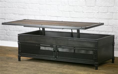 Buy Hand Crafted Vintage Industrial Lift Top Coffee Table Reclaimed