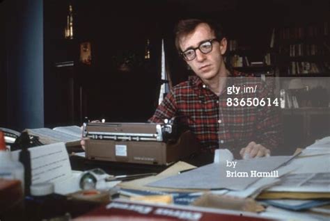 Portrait Of American Film Director Writer And Actor Woody Allen Using
