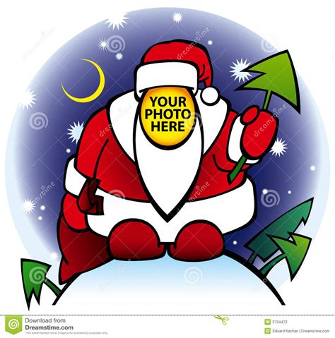 Put Your Face Instead Santas Stock Photography Image