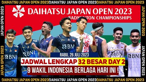 Jadwal Lengkap Daihatsu Japan Open 2023 Hari Ini Babak 32 Besar 9