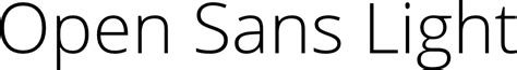 Open Sans Light Font