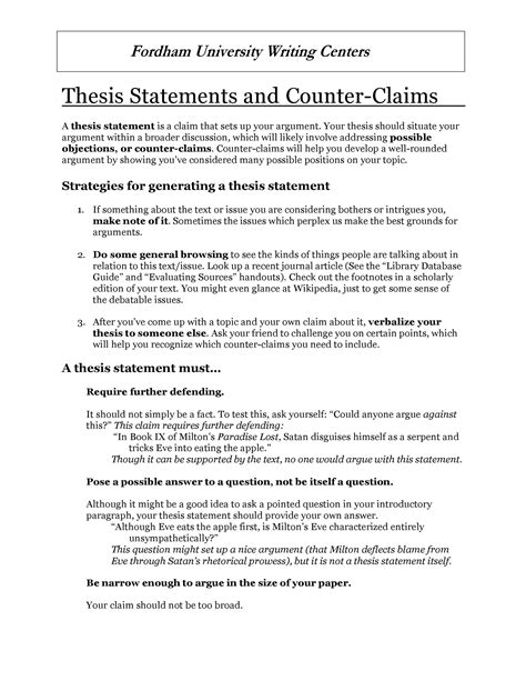 Download Argument Thesis Examples Background Exam