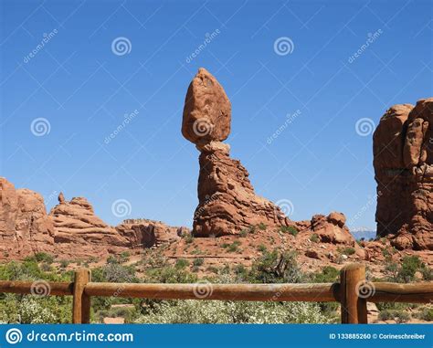 Arches National Park Usa Utah Moab Balanced Rock Stock Photo Image Of