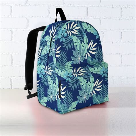 Tropical Leaves Backpack Backpack Women Canvas Backpack Etsy