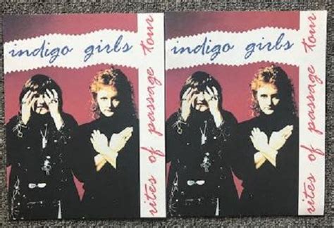 Indigo Girls Tour Book 1992 Rites Of Passage Lot Of 2 Visible Vibrations Rite Of Passage