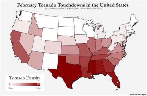 Heres Where Tornadoes Typically Form In February Across The United