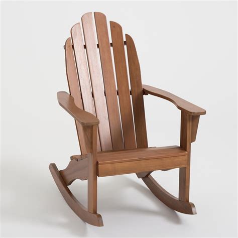 Natural Wood Adirondack Rocking Chair By World Market In 2020