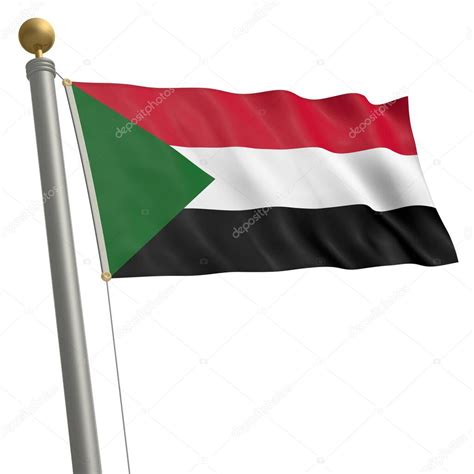 la bandera de sudan ondea en el asta de la bandera 2022