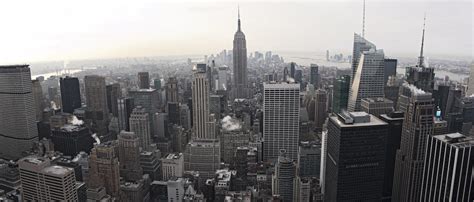 De Horizonmening Van De Stad Van New York Van Rockefeller Stock Foto