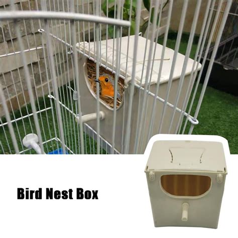Bird Nest Box Bird Cage Mount Nesting Box Plastic Parakeet House