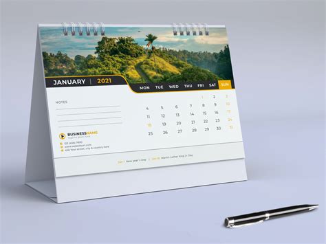 Desk Calendar 2021 By Didarul Islam On Dribbble