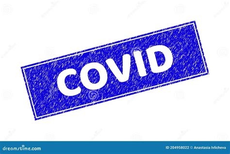 Grunge Covid Scratched Rectangle Stamp Seal Stock Vector Illustration