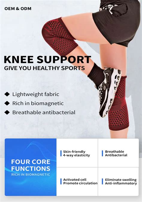 2019 Best Tourmaline Nano Magnetic Arthritis Knee Brace Compression Recovery Knee Sleeve Knee