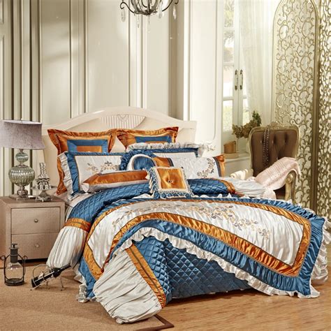 Buy Silk Cotton Luxury Bedding Set King Queen Size