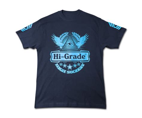 Hi Grade High Society T Shirt Navysky Blue Hi Grade Global