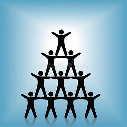 Teamwork Pyramid Success Team Cooperation Building Vector