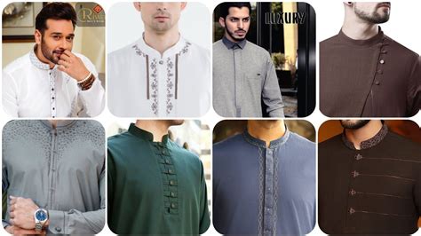 stylish gents kurta designs latest kurta neck design ideas for men youtube
