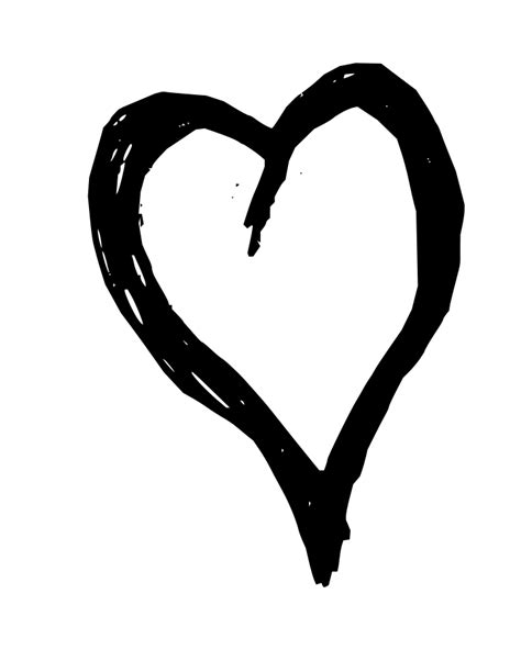 Heart Outline Clipart Black And White Free Download On