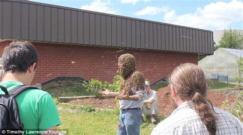 College Professor Teaches A Lesson While Sporting A Bee Beard Daily Mail Online