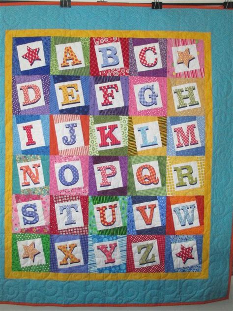 Alphabet Baby Quilt By Tessasquiltshop On Etsy Baby Quilts Quilts