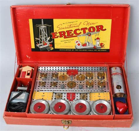 3 1930s Gilbert Erector Sets W Boxes